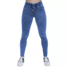 Pantalón Jeggings Calzas De Jean Mujer Sin Botones Éxito
