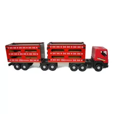 Carreta Caminhão De Brinquedo Bi Trem Boiadeiro Grande 65cm