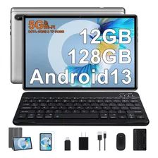 Tablet Facetel Q6 10.1 Android 13 Plateada 12gb Ram+128gb Rom (1tb Tf) 5g Wifi Hd Ips Bluetooth 5.0