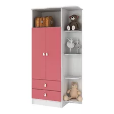 Guarda-roupa Infantil 2 Portas 2 Gavetas Rosa 1420 -