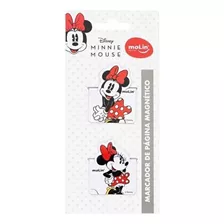 Marcador De Página Magnético Minnie 2 Unid. 22402 - Molin Cor Branco Minnie - Disney