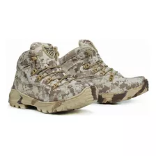 Bota Coturno Militar Acero Ripstop Mid Digital Desert Verde 