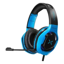 Auriculares Gamer Noblex Hp600gm X Sound Microfono Color Negro/azul