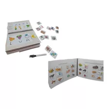 Kit Com 2 Livros Pareamento E Jogo Alfabetização Plastificado Para Crianças Autistas Asperger
