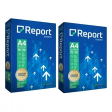 Kit 2 Resma Papel A4 Sulfite Premium 75g 500 Folhas Report