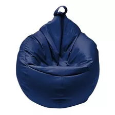 Sillón Puff Oval Adulto Soporta 120kg Confortable Azul