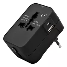 Adaptador De Tomada Universal Usb-c Tipo-c Europa Americano