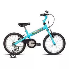 Bicicleta Aro 16 Feminina E Masculina C/rodinha Azul Verden