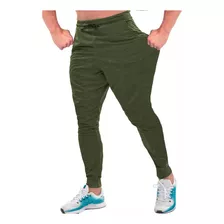 Kit 3 Calças Moletom Moletinho Elastano Skinny Jogger Treino