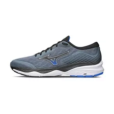 Tênis Masculino Mizuno Wave Falcon 4 Cor Cinza/preto/branco/azul - Adulto 40 Br