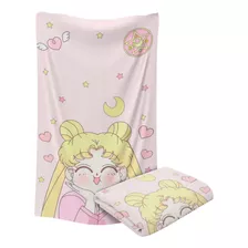 Toalla D Baño Diseño Anime Sailor Moon Luna Magia Microfibra