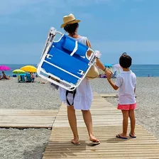 Silla De Playa Mochila C/posavaso, Destapador Y Portacelular