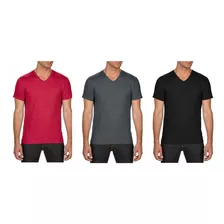 Camiseta Básica Escote V Pack X3 - Textilshop