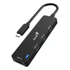 Hub Genius Uh-500 4 En 1 Usb Tipo C 3 Usb 3.0 Pcreg