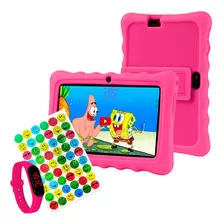 Tablet 7´´ Infantil 1gb Ram 16 Gb + Smartband + Estuche Dimm Color Rosado