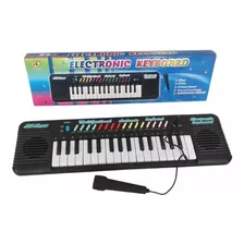 Teclado Piano Eletrônico Brinquedo Infantil C/ Microfone