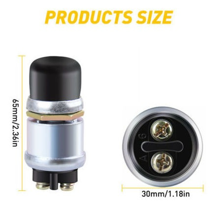 12v Waterproof Car Boat Track Switch Push Button Horn Eng Mb Foto 5