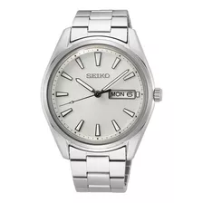 Seiko Reloj Essentials Sur339p1 Con Esfera Plateada De Cuar