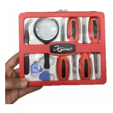 Kit 4 Chave Lupa Pinça Espátula 8 Peças Dotcell Dc-8014