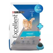 Pack Alimento Excellent Gato Adulto Urinary 3 Kg + Regalo