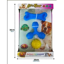 Kit Brinquedos Pra Cachorros 3 Peças Furacão Pet