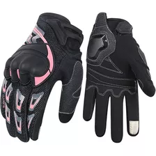 Guantes Ciclismo Guantes Moto, Rosa Talla M