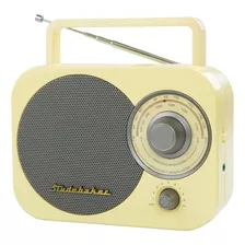 Studebaker Radio Am/fm Retro Portatil Para El Hogar Amarillo