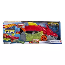 Pista De Autos Hot Wheels City Remolque De Dragón Dragón Color Rojo/gris