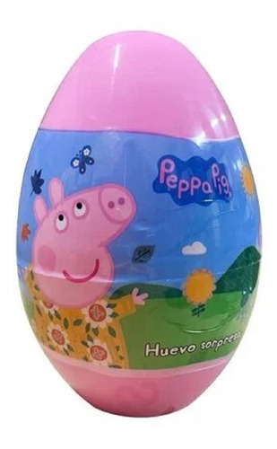 Huevo Sorpresa Grande Peppa Pig Con Figuras Y Stickers