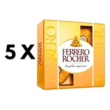 Kit Chocolate Ferrero Rocher T4 - 5 Caixas C/ 4 Bombons Cada