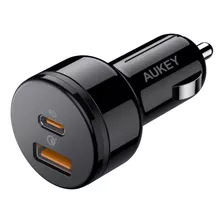 Aukey Cargador De Vehículo Usb-a / Usb-c 36w Negro - Cc-y18