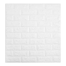 Painel Adesivo 3d Alto Relevo Revestimento Parede 70x77cm Cor Branco