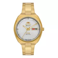 Relógio Orient Automático Feminino F49gg028l S1kx Cor Da Correia Dourado Cor Do Bisel Dourado Cor Do Fundo Prateado