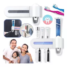 Porta Cepillo Dental Con Esterilizador Luz Uv Recargable