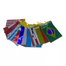 Bandeirinha Metalizada Países Copa Festa Das Nações 7 Metros