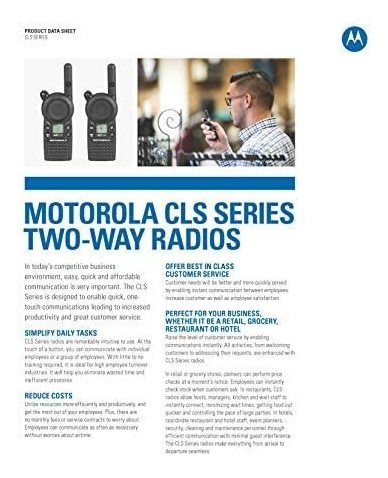 6 Radios Motorola Cls1110 Headsets + Cargador -negro Foto 5