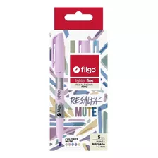 Resaltador Filgo Lighter Fine Mute Blister X 5 Colores