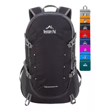 Mochila Senderismo Negra Impermeable Ligera 40l