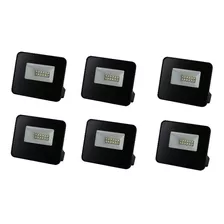 Pack X6 Reflector Led Proyector 10w Ja Luz Fria Exterior 