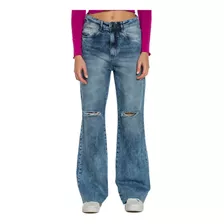 Calça Feminina Jeans Wide Leg Polo Wear Jeans Claro