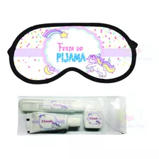 Tapa Olhos + Kit Higiene Bucal Festa Do Pijama Logo