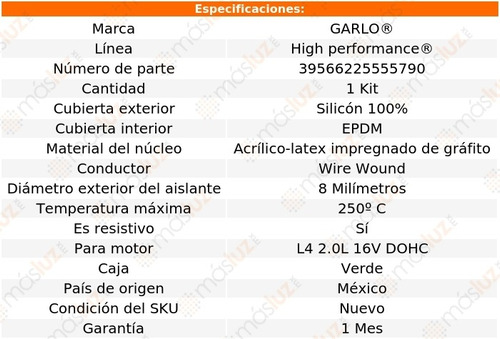 Jgo Cables Bujias Reno 2.0l 16v 05-08 Garlo High Performance Foto 2