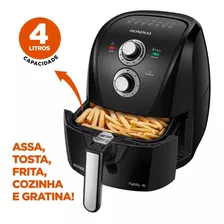 Fritadeira Air Fryer Afn-40-bfs 4 Litros 1500w 20a Mondial Cor Preto Com Prata 110v