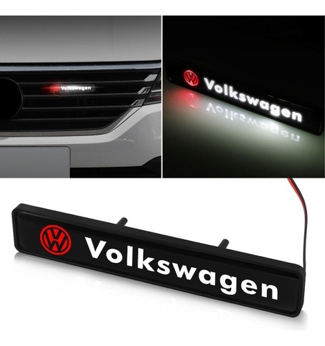 1 Pzs Luz Led Drl Para Parrilla Coche Emblema Luces Logo Volkswagen Scirocco GTO Rieger Tuning