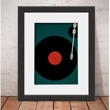 Quadro Lp Disco Vinil 56x46cm Vidro + Paspatur U0759