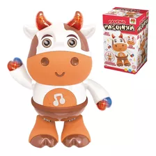 Brinquedo Infantil Vaquinha Dançarina Com Luz Musica Dm Toys