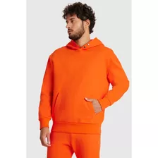 Moletom Aramis Com Capuz Liso Laranja