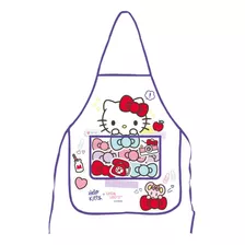 Avental Infantil Impermeavel Pintura Com Bolso Hello Kitty