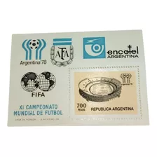 Bloque Mundial Argentina 78- Encotel-afa- 700 Pesos P.hb27