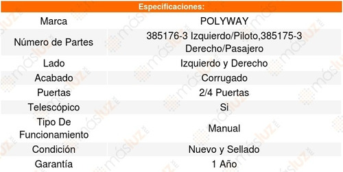 Set 2 Espejos Polyway Ford F-250 99_07 Foto 3